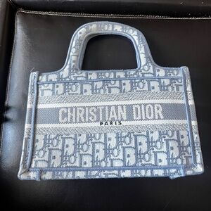 Dior Gray and Cream Designer Tote